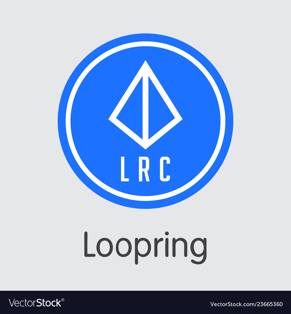Lrc - loopring the icon of money or market emblem vector image Lrc - loopring the icon of money or market emblem