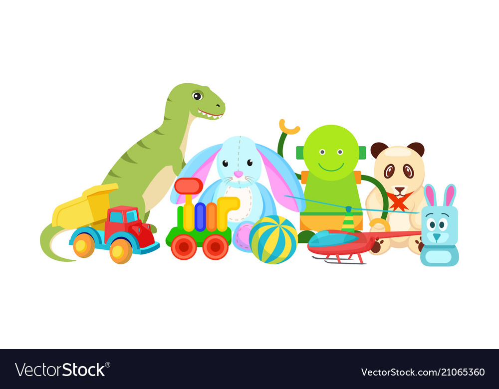 Panda and rabbit collection vector image Panda and rabbit collection