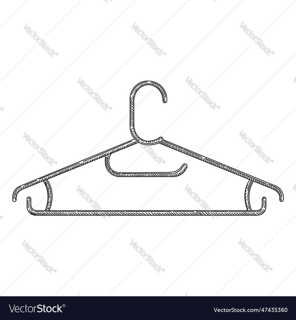 Plastic coat hanger in vintage engraved style