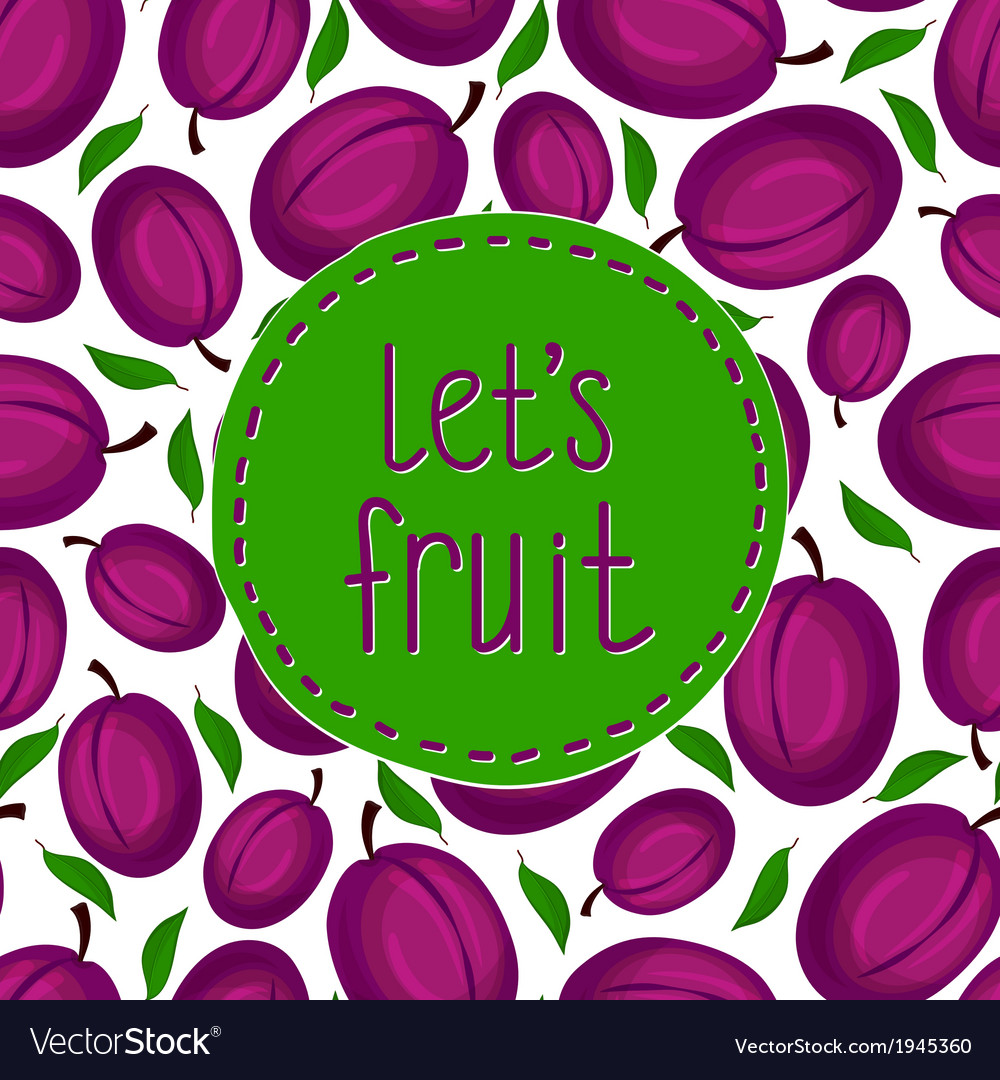 Plum Branch Seamless Pattern