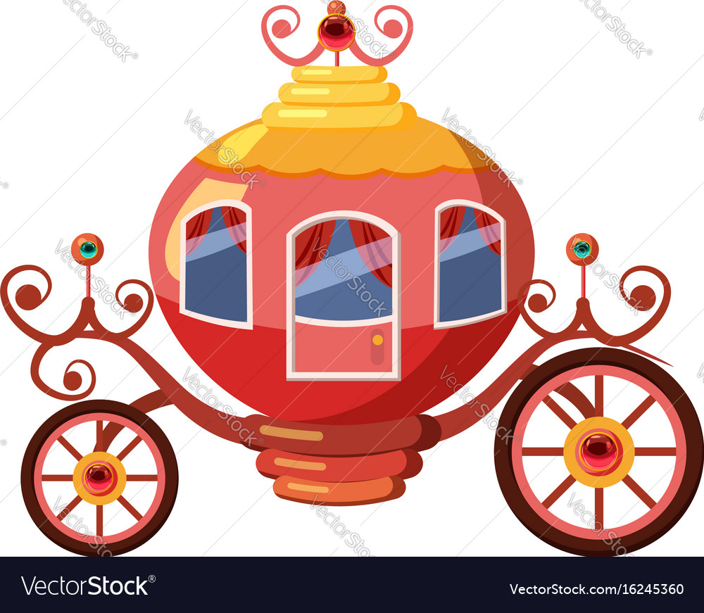 Princess coach icon cartoon style Royalty Free Vector Image