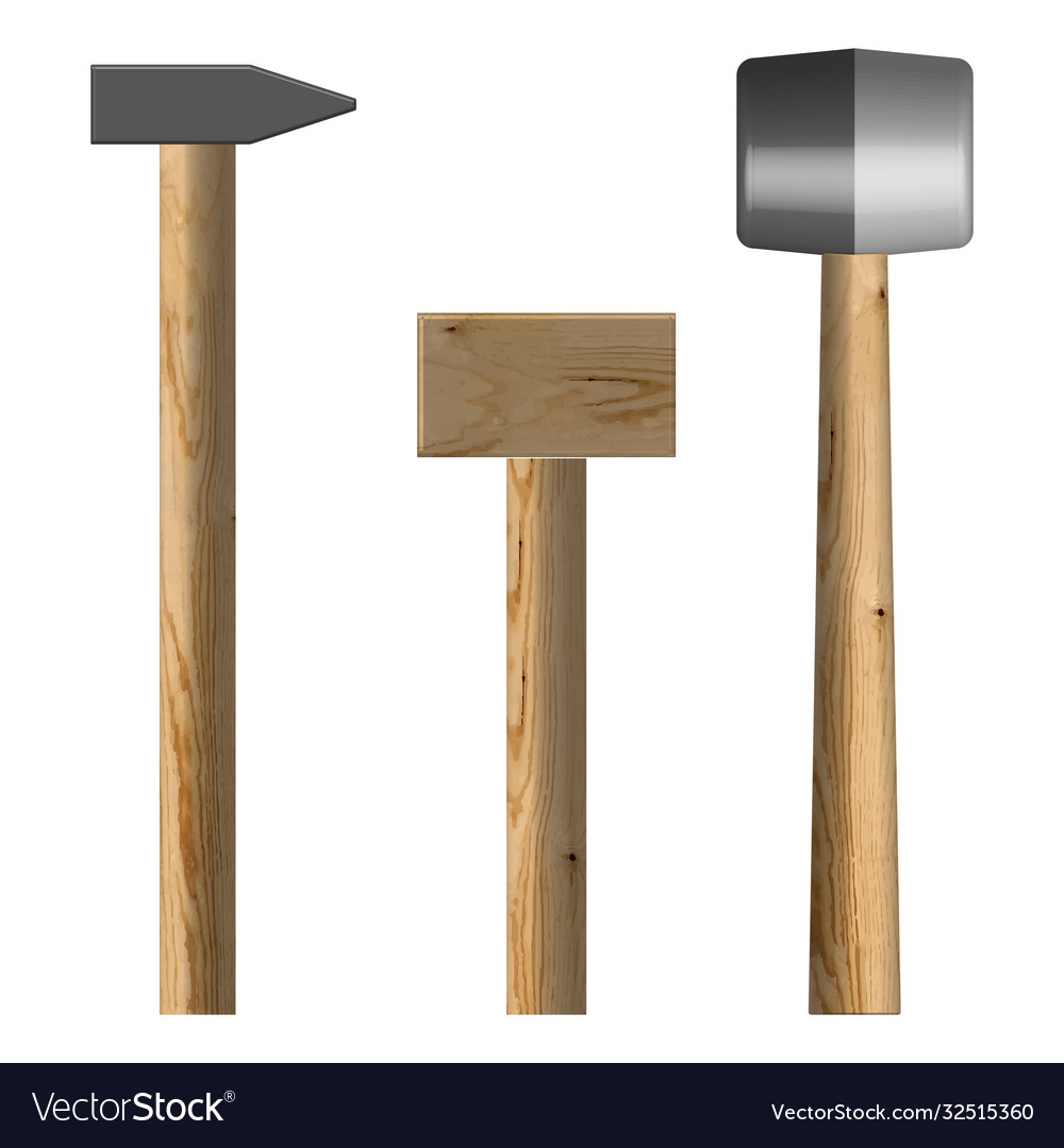 Set different hammers vector image Set different hammers