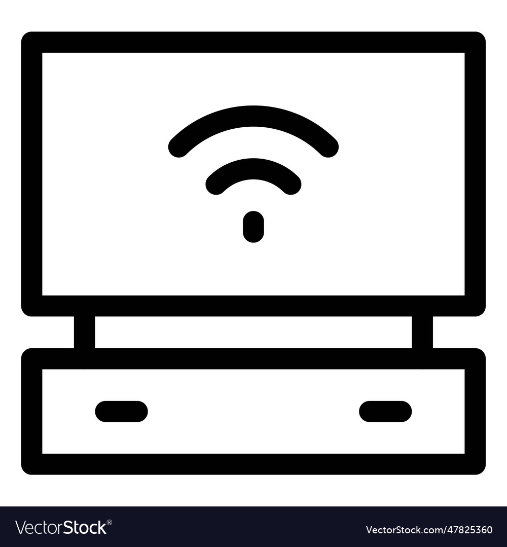 Television with wifi enabled streaming Royalty Free Vector