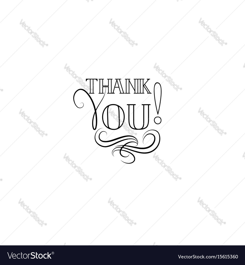 Thank you card handwritten lettering calligraphic