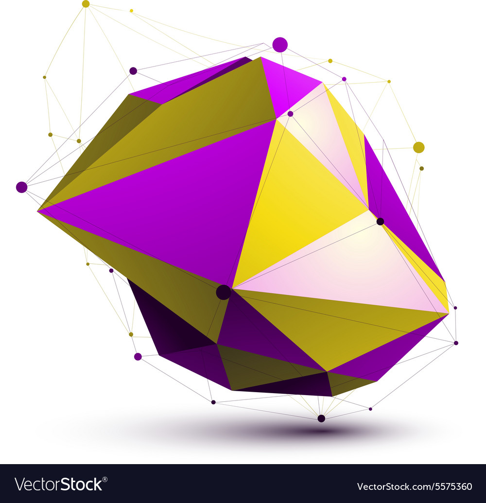 Triangular vivid abstract 3d colorful digit