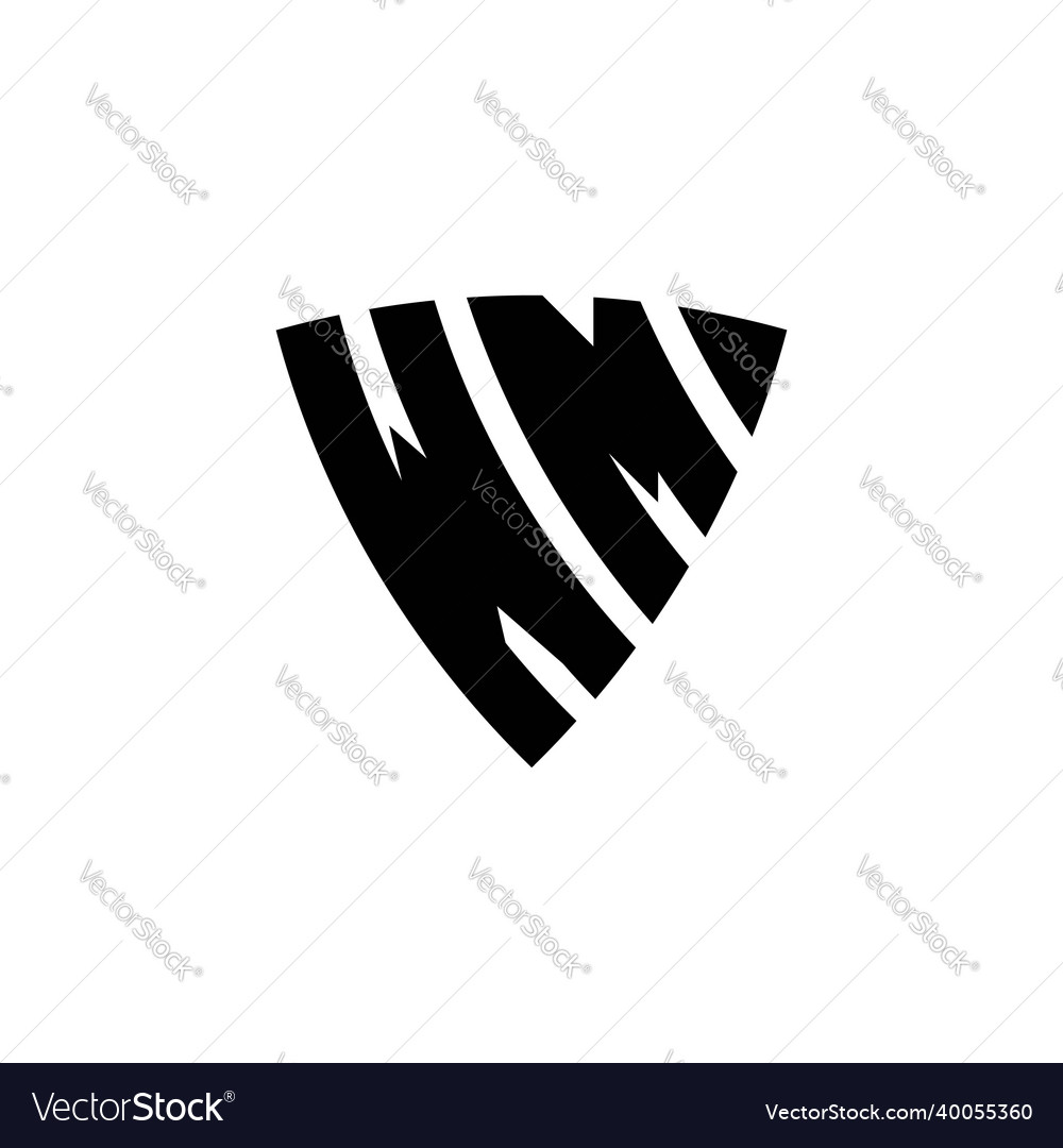 Wm logo monogram triangle shield style