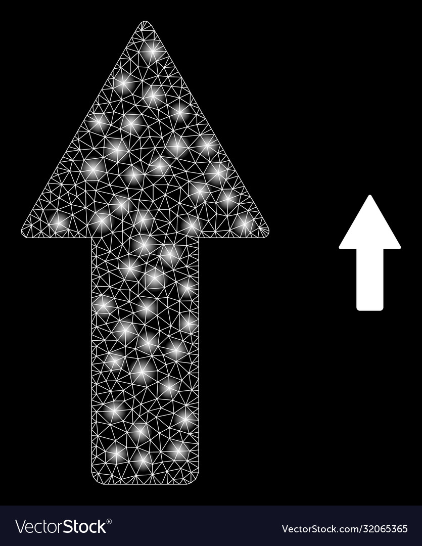 Arrow up - bright web net with glare spots