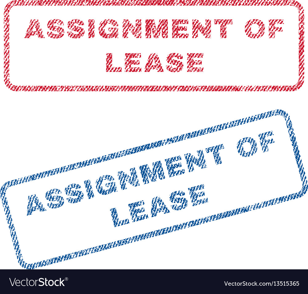 Assignment Lease Textile Stamps Royalty Free Vector Image