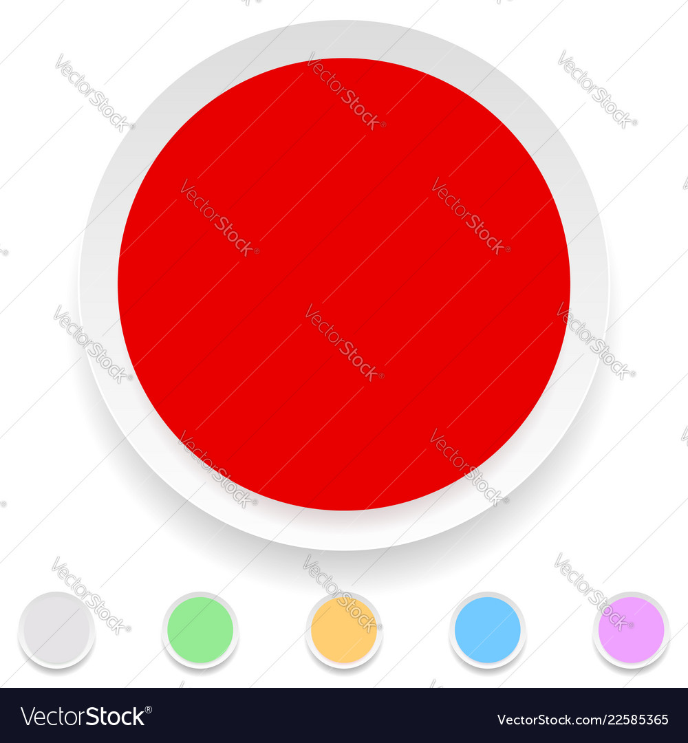 Circle button icon set with empty space
