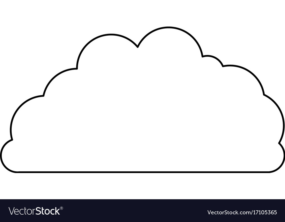 Cloud fluffy monochrome in white background Vector Image