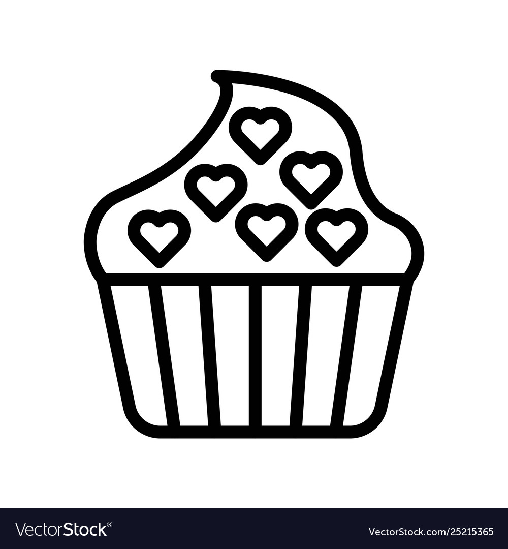 Cupcake isolated line style icon