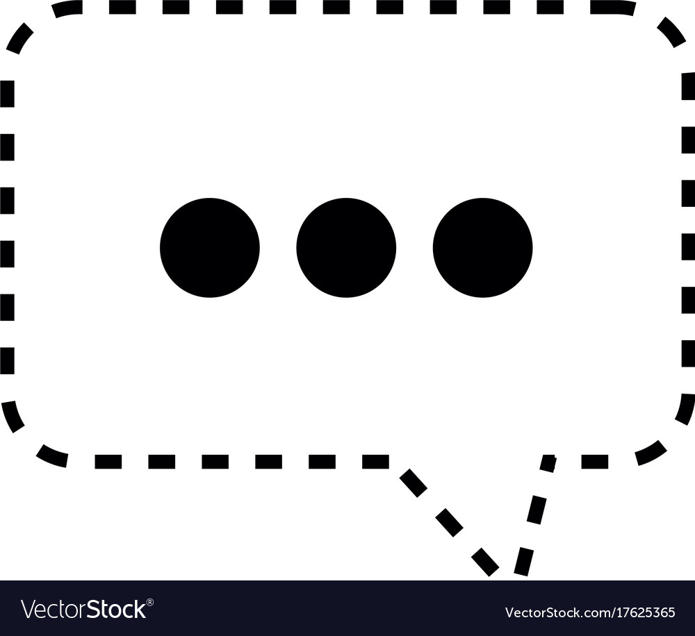Dotted shape chat bubble text message icon