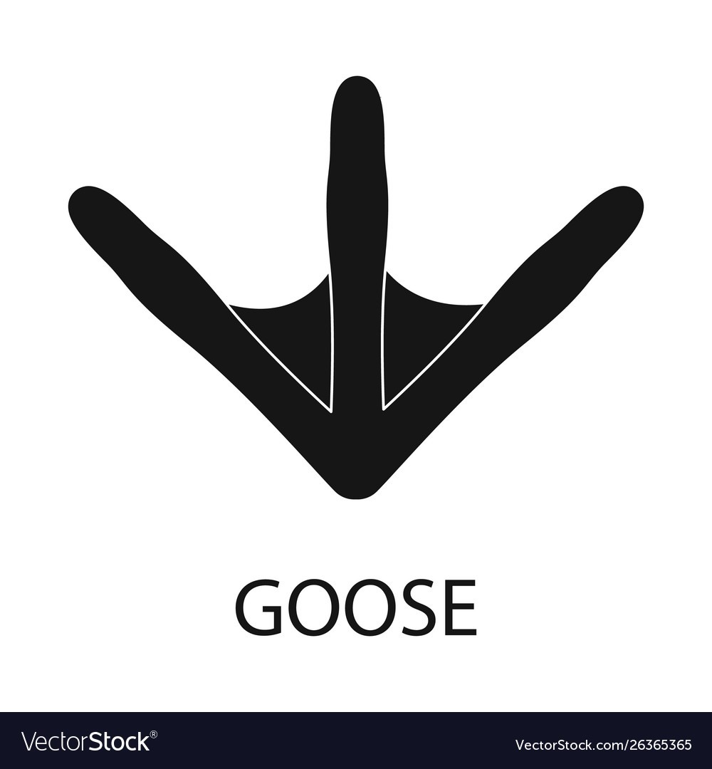 Goose Icon Set - Animal & Footprint