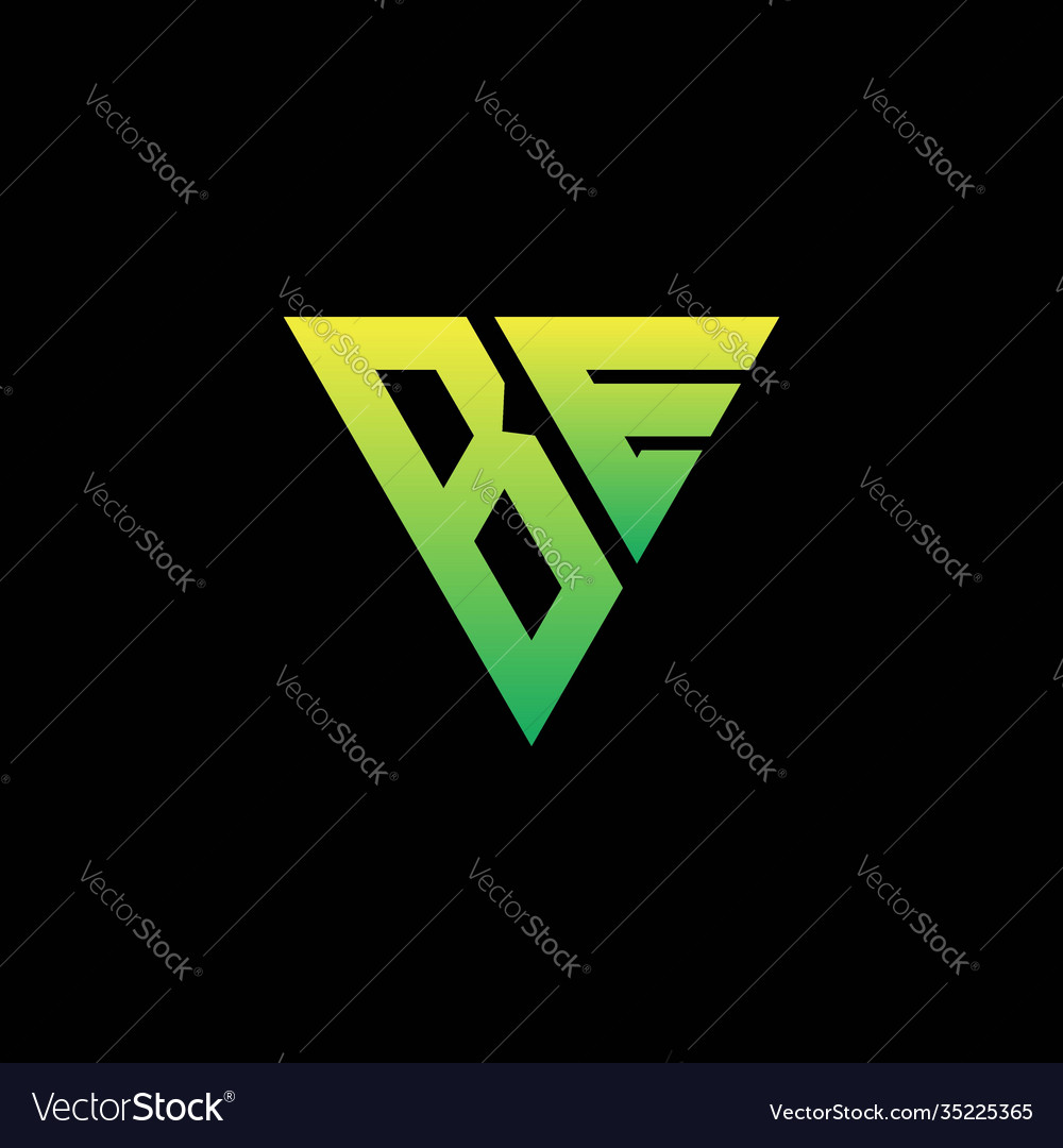 Initial triangle logo monogram with shape