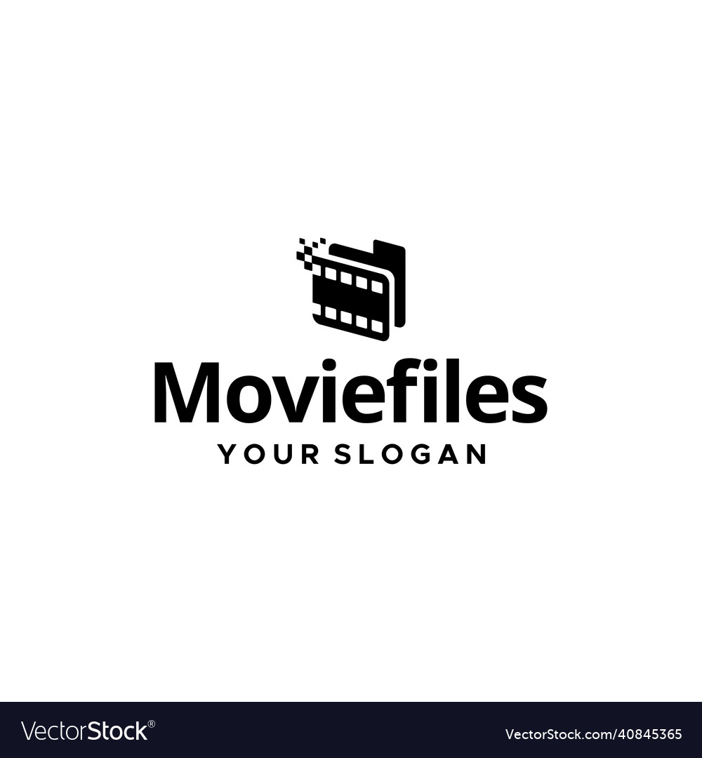 Modern design movie files film video logo