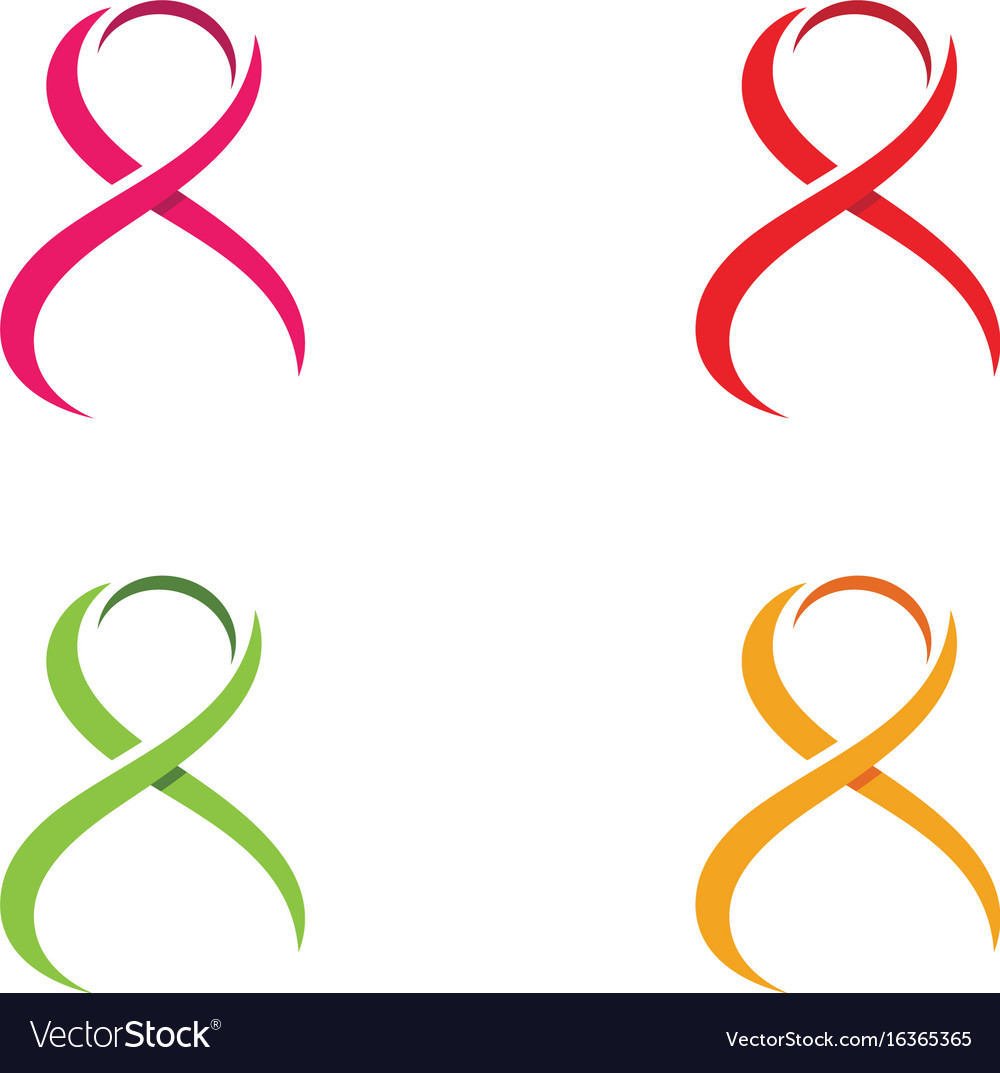 Ribbon logo template icon design