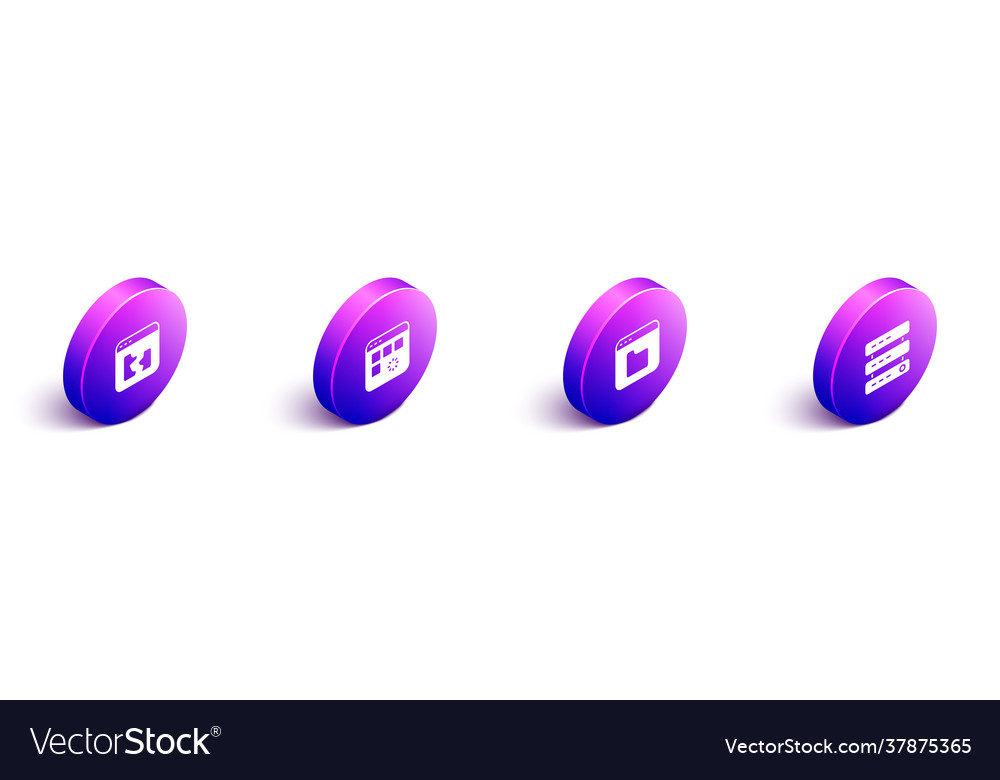 Legen Sie isometrisch gebrochene Dateidatenfenster vector image Legen Sie isometrisch gebrochene Dateidatenfenster
