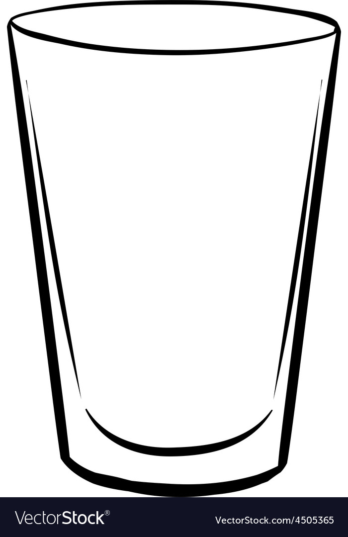 Water Glass Royalty Free Vector Image Vectorstock