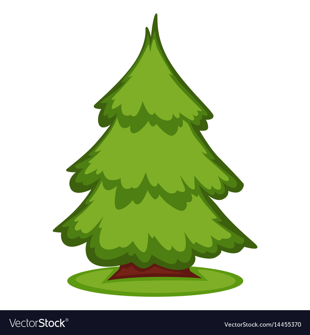 A pine in forest Royalty Free Vector Image - VectorStock