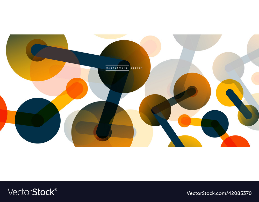 Abstract background round dots connected by lines vector image Abstract background round dots connected by lines