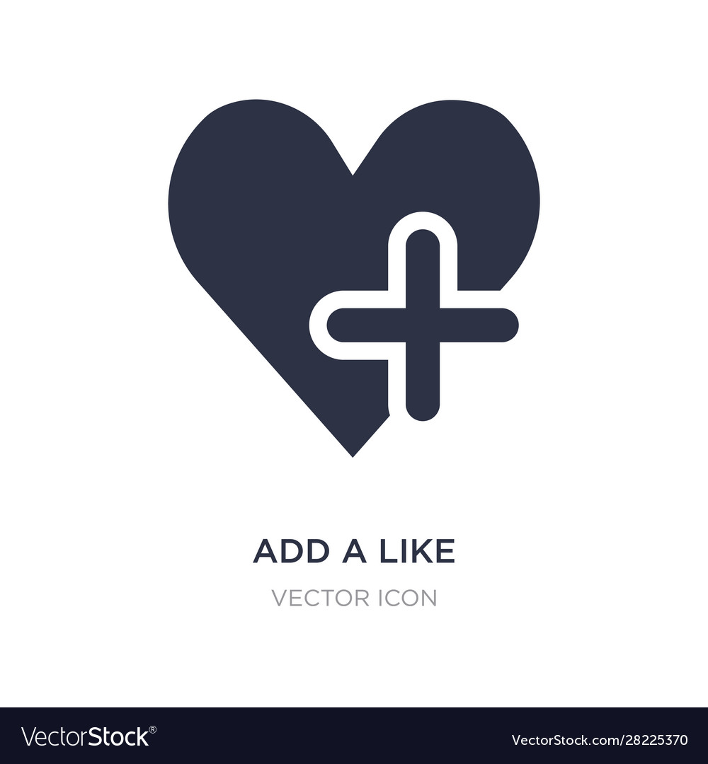 Add a like icon on white background simple
