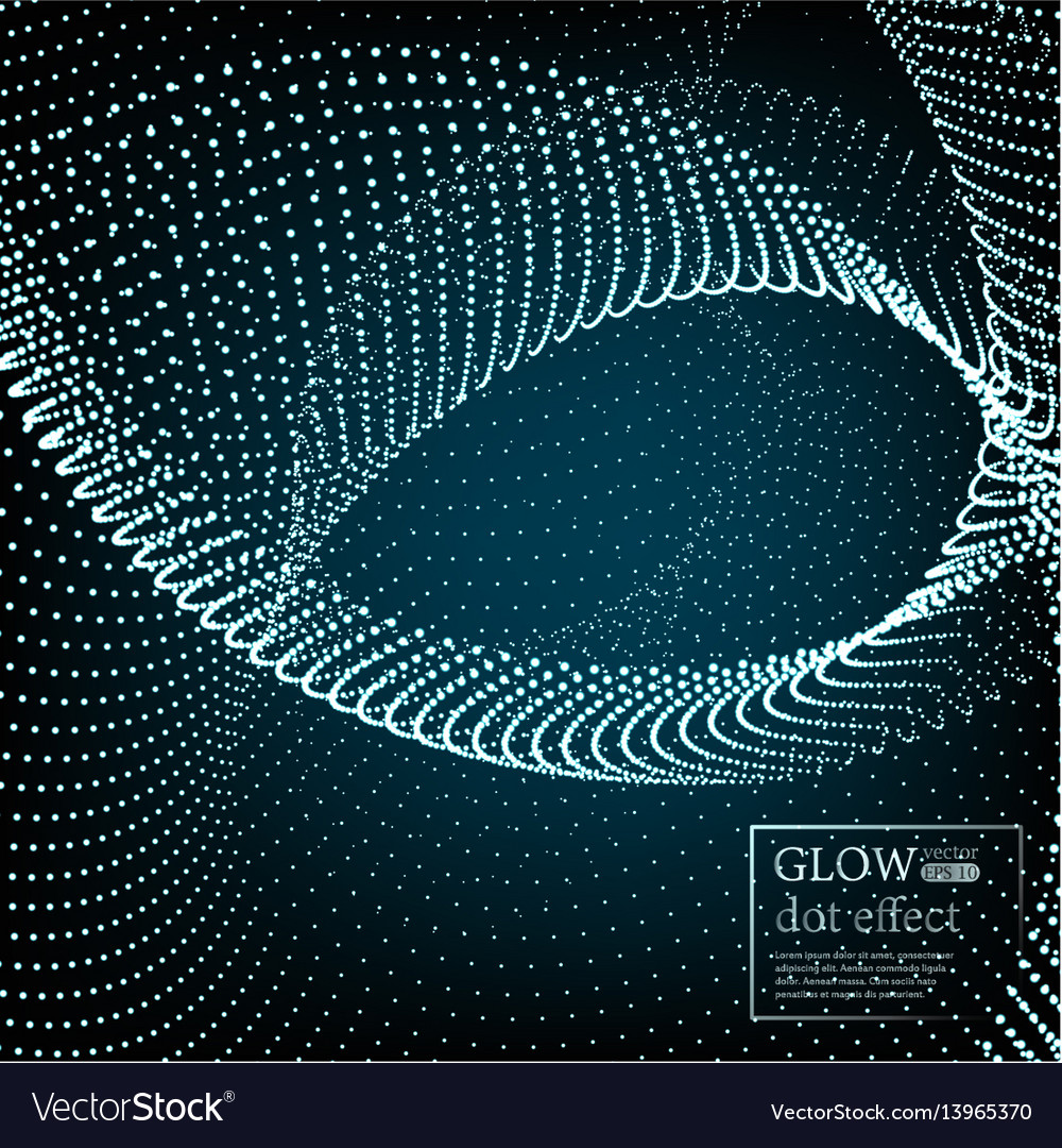Array with dynamic particles 3d technology style vector image Array with dynamic particles 3d technology style