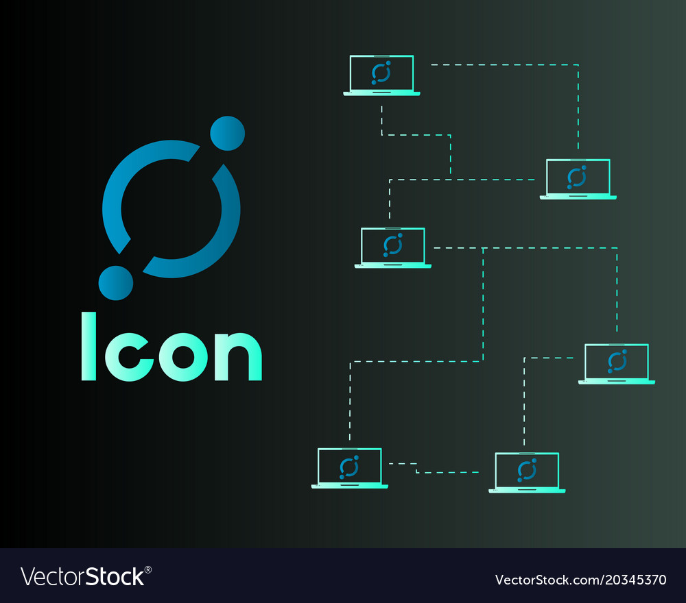 Cryptocurrency icon networking background