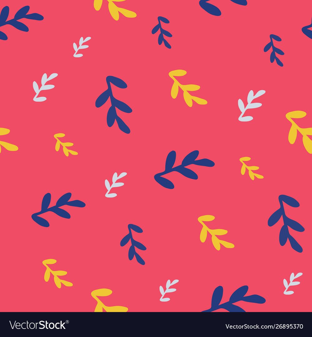 Leaves seamless repeat pattern background vector image Leaves seamless repeat pattern background