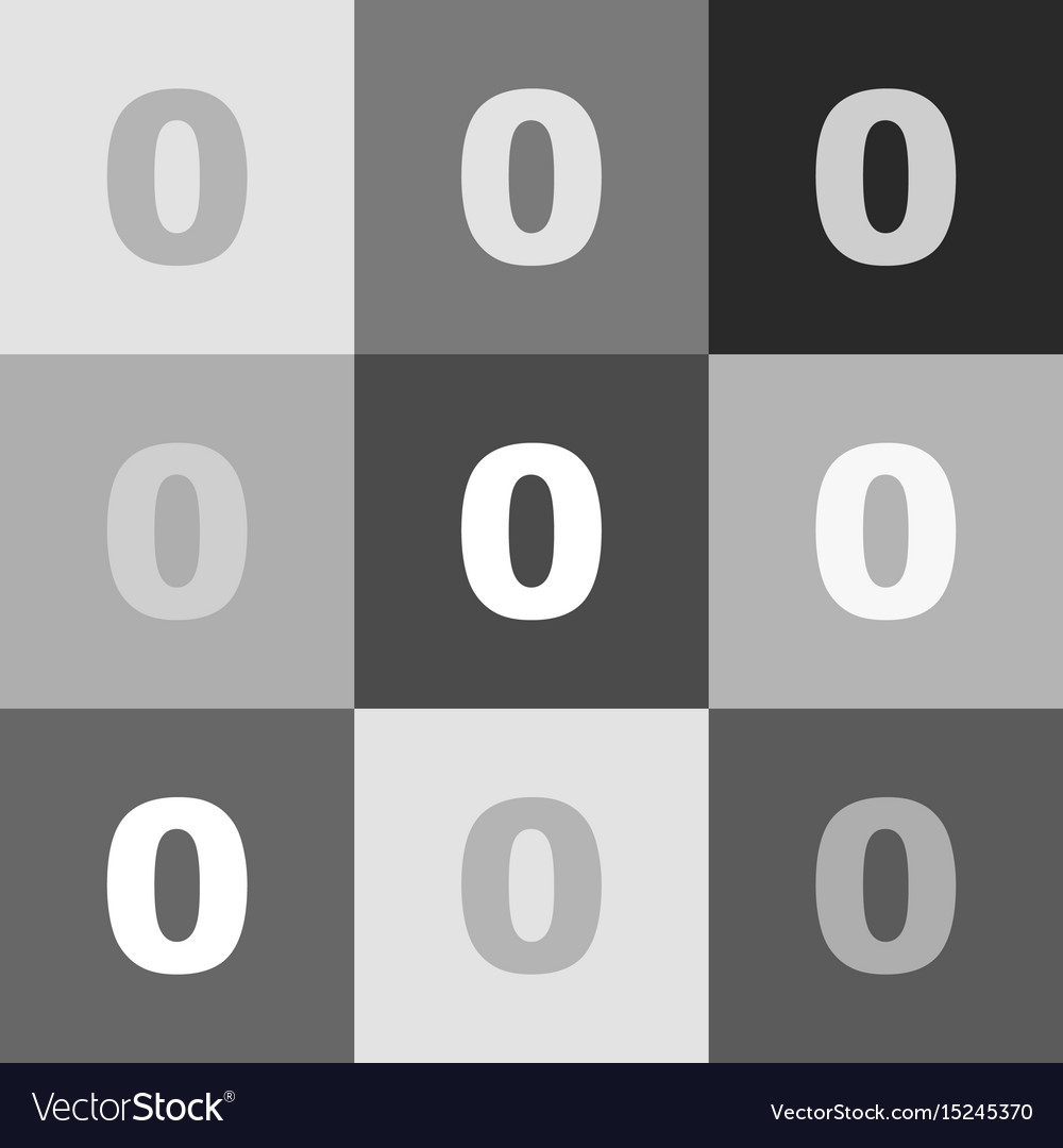 Number 0 sign design template element