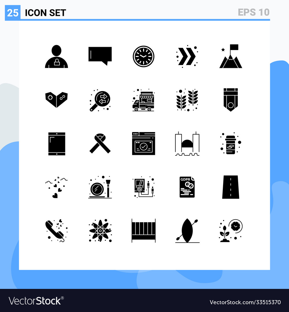 Set 25 modern ui icons symbols signs