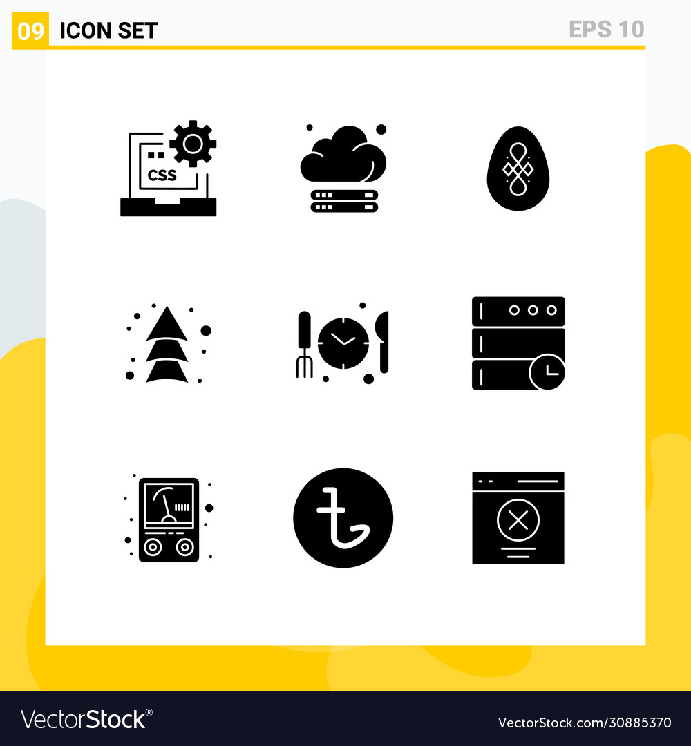 Set 9 modern ui icons symbols signs