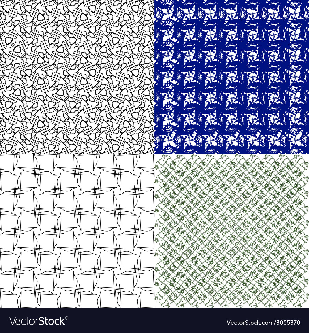 Set of geometric pattern in op art design