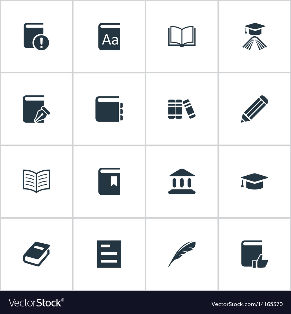 Set of simple education icons