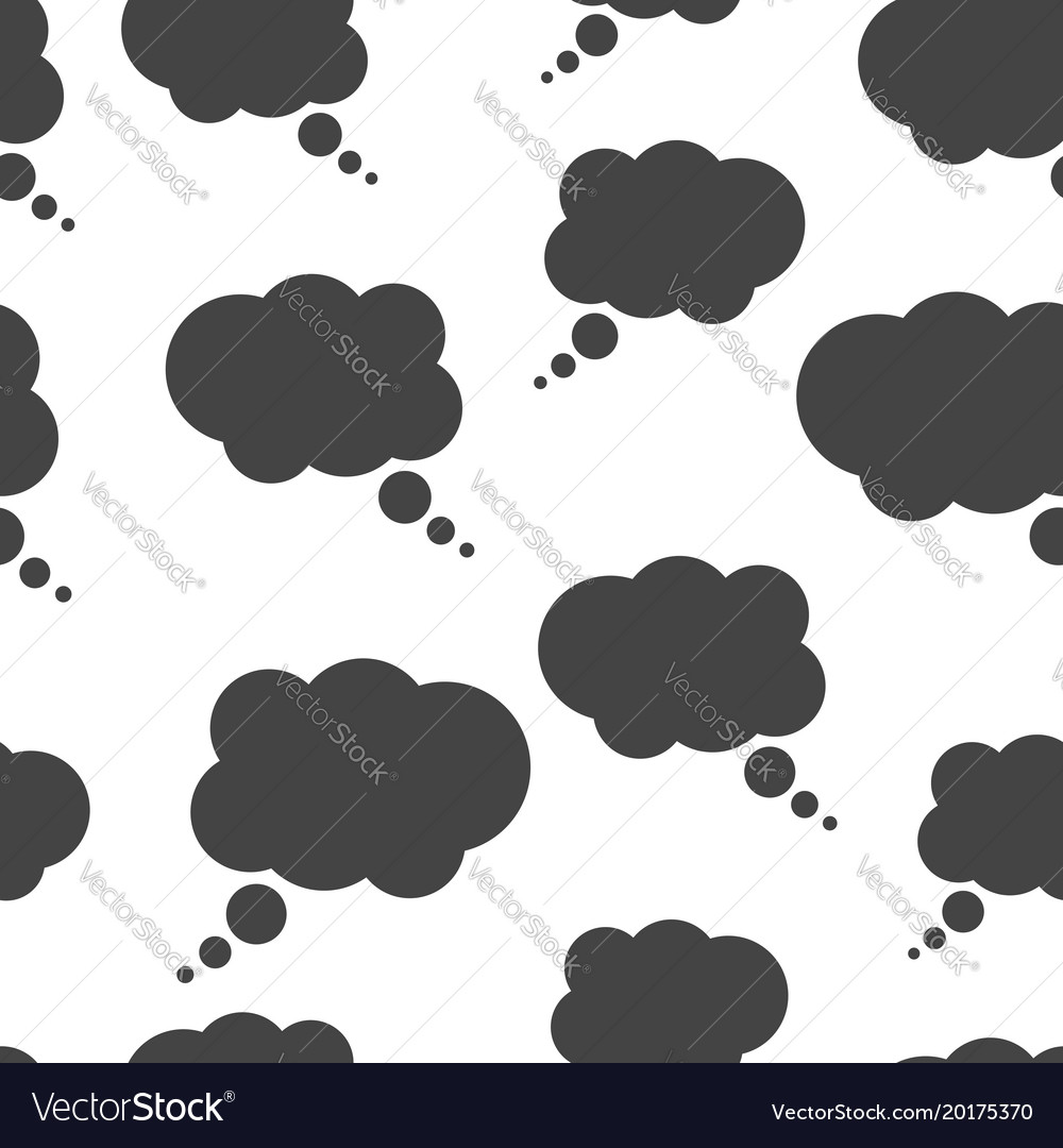 Thought bubble seamless pattern background icon