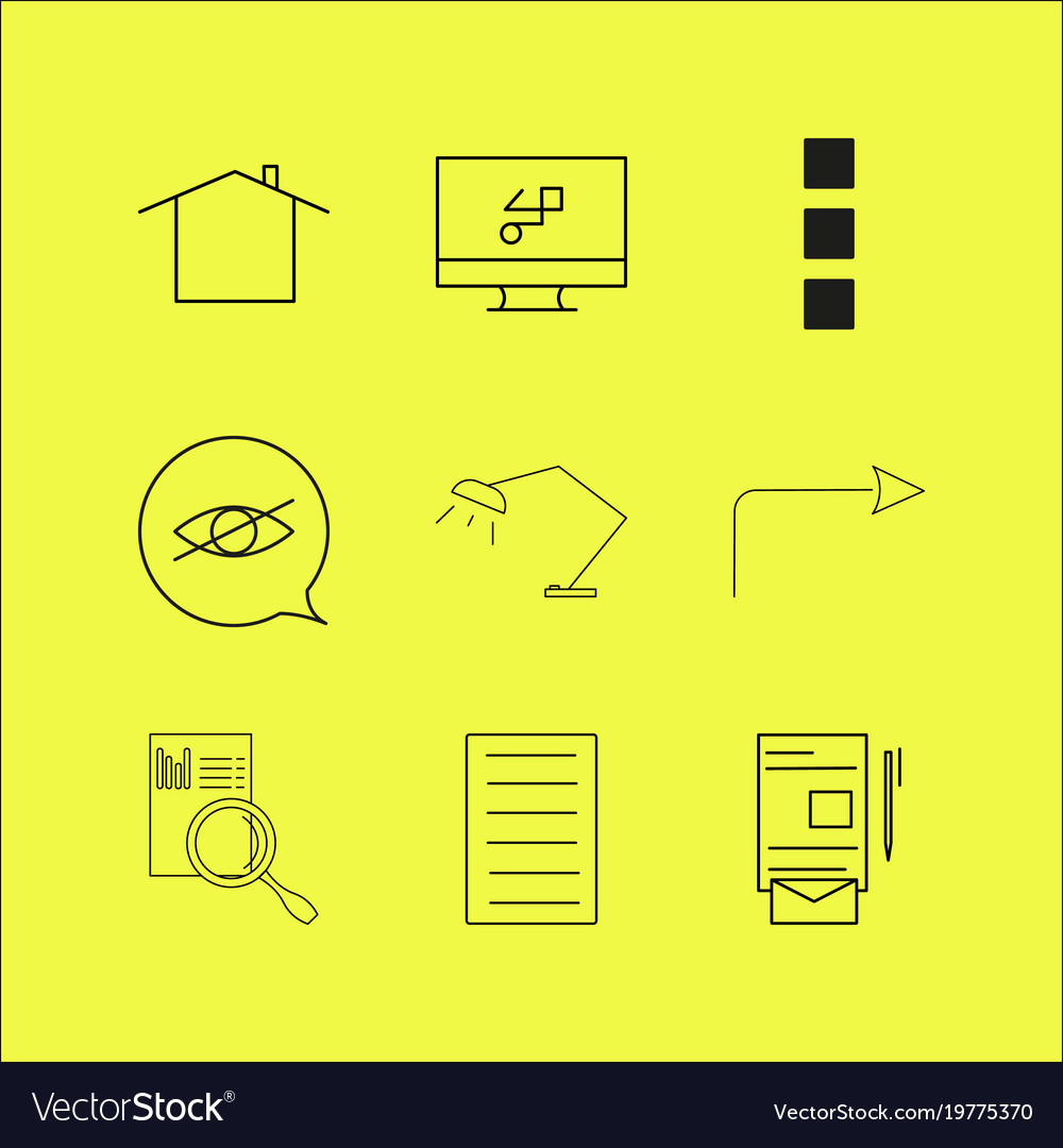 Web linear icon set simple outline icons