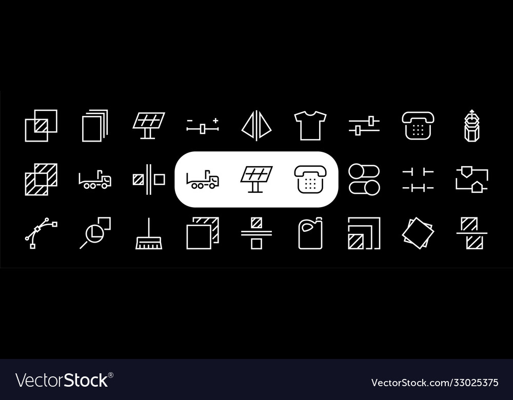 A simple set image editing related line vector image A simple set image editing related line