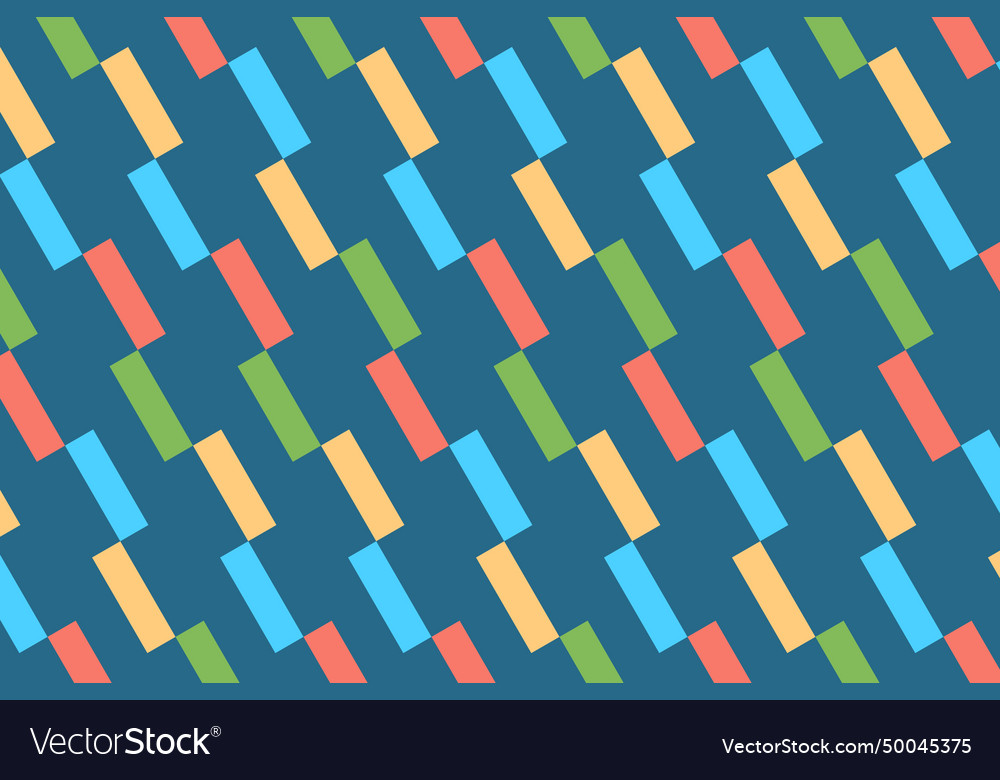 Blue colorful object pattern vector image Blue colorful object pattern