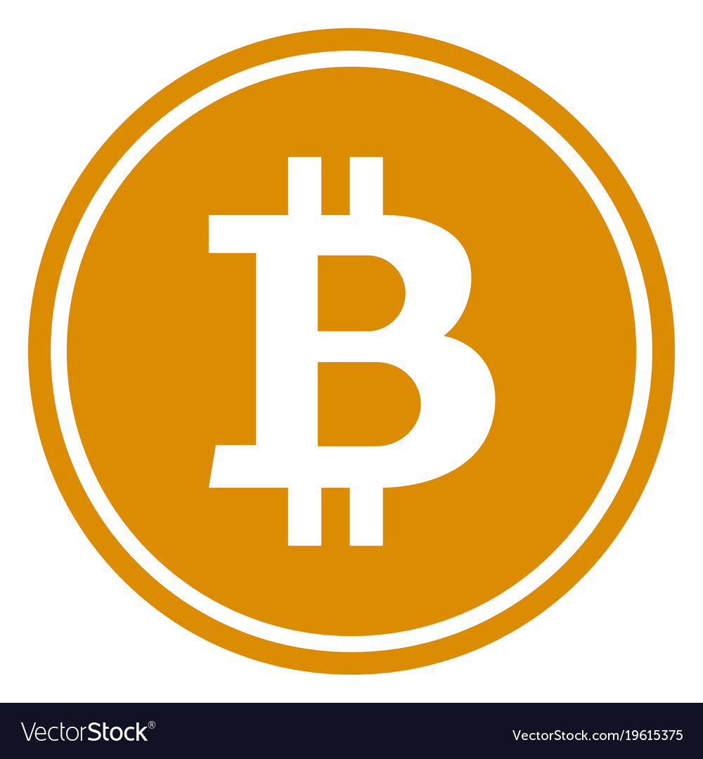 Flat Bitcoins Icon Royalty Free Vector Image Vectorstock