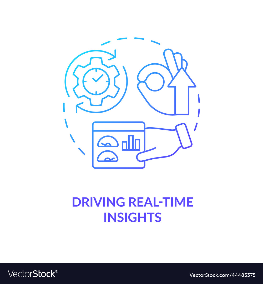 Generate real-time insights blue gradient concept
