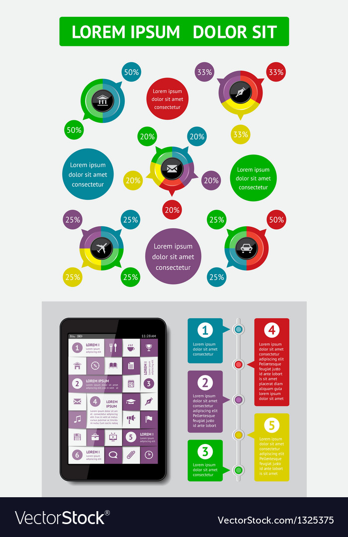 Infographics and web elements