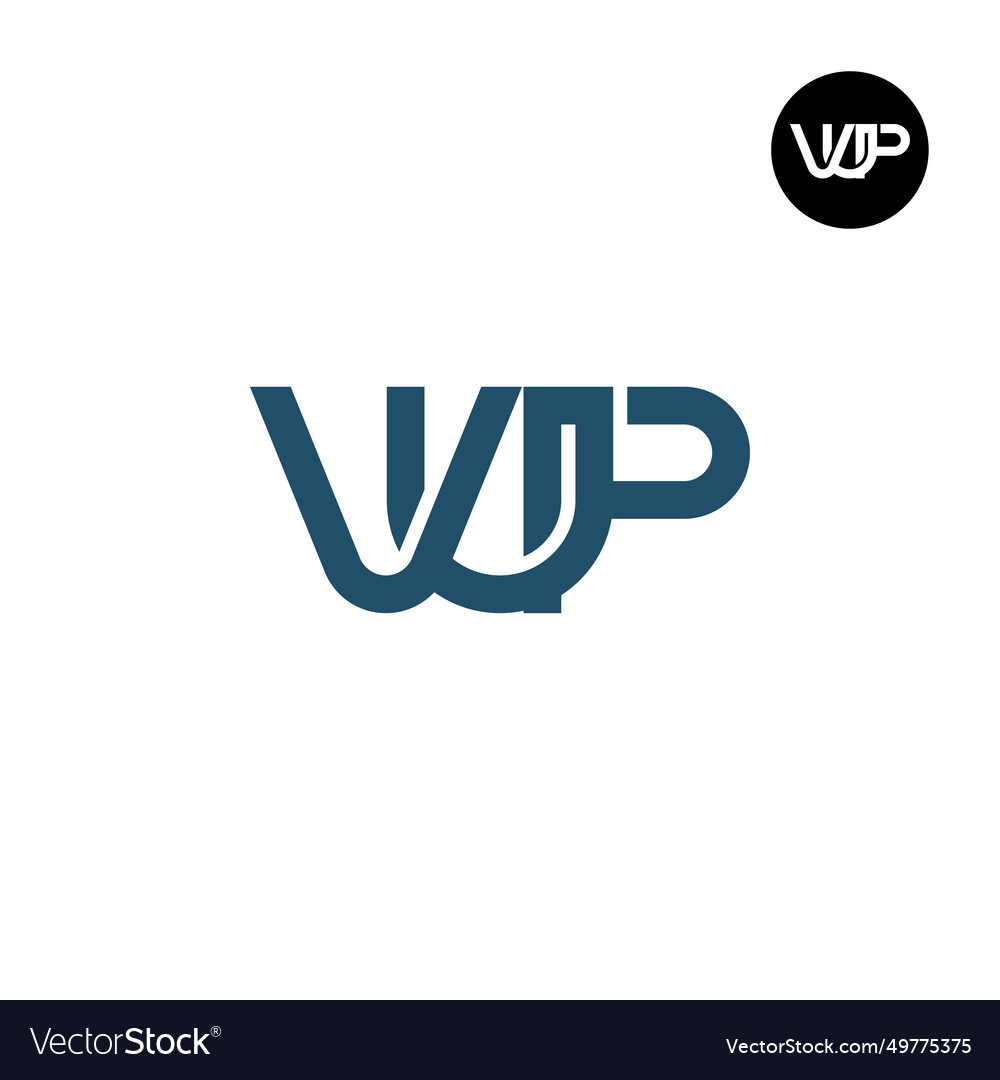 Letter vup monogram logo design Royalty Free Vector Image