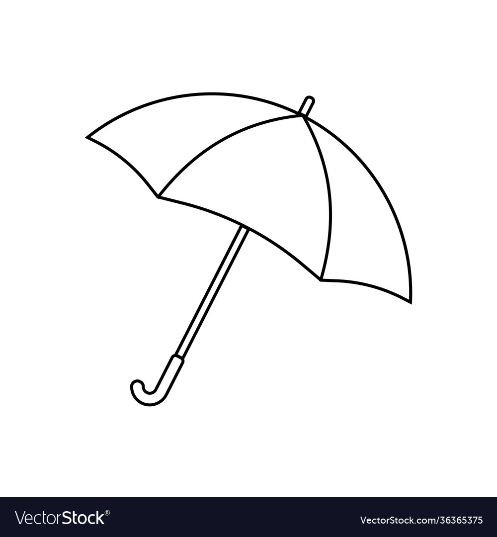 Open umbrella vline icon design