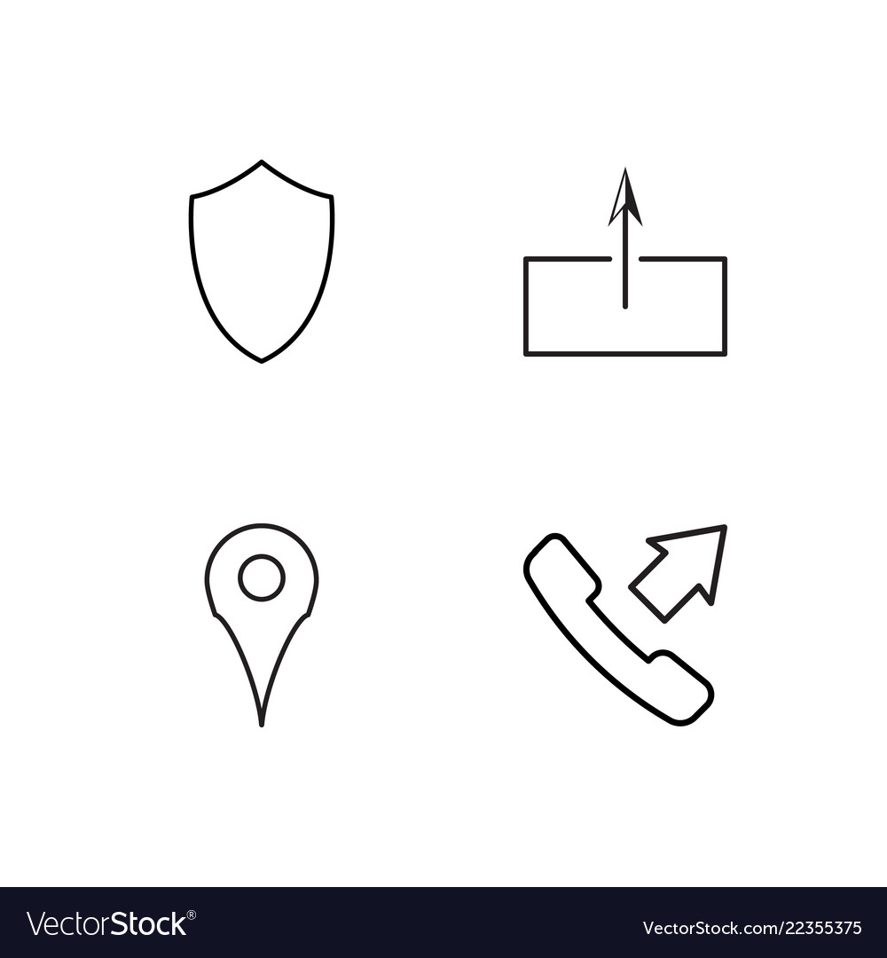 Outlined Web Icons - Location & Communication