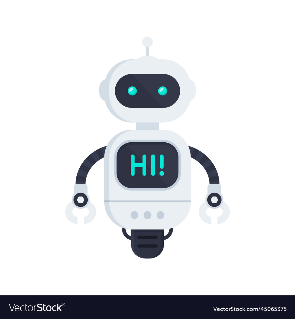 Robot on white background