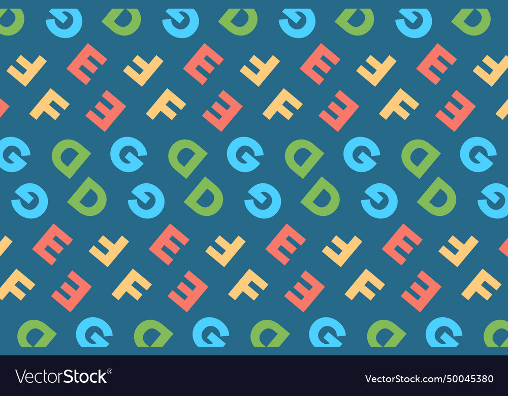Blue colorful object pattern vector image Blue colorful object pattern