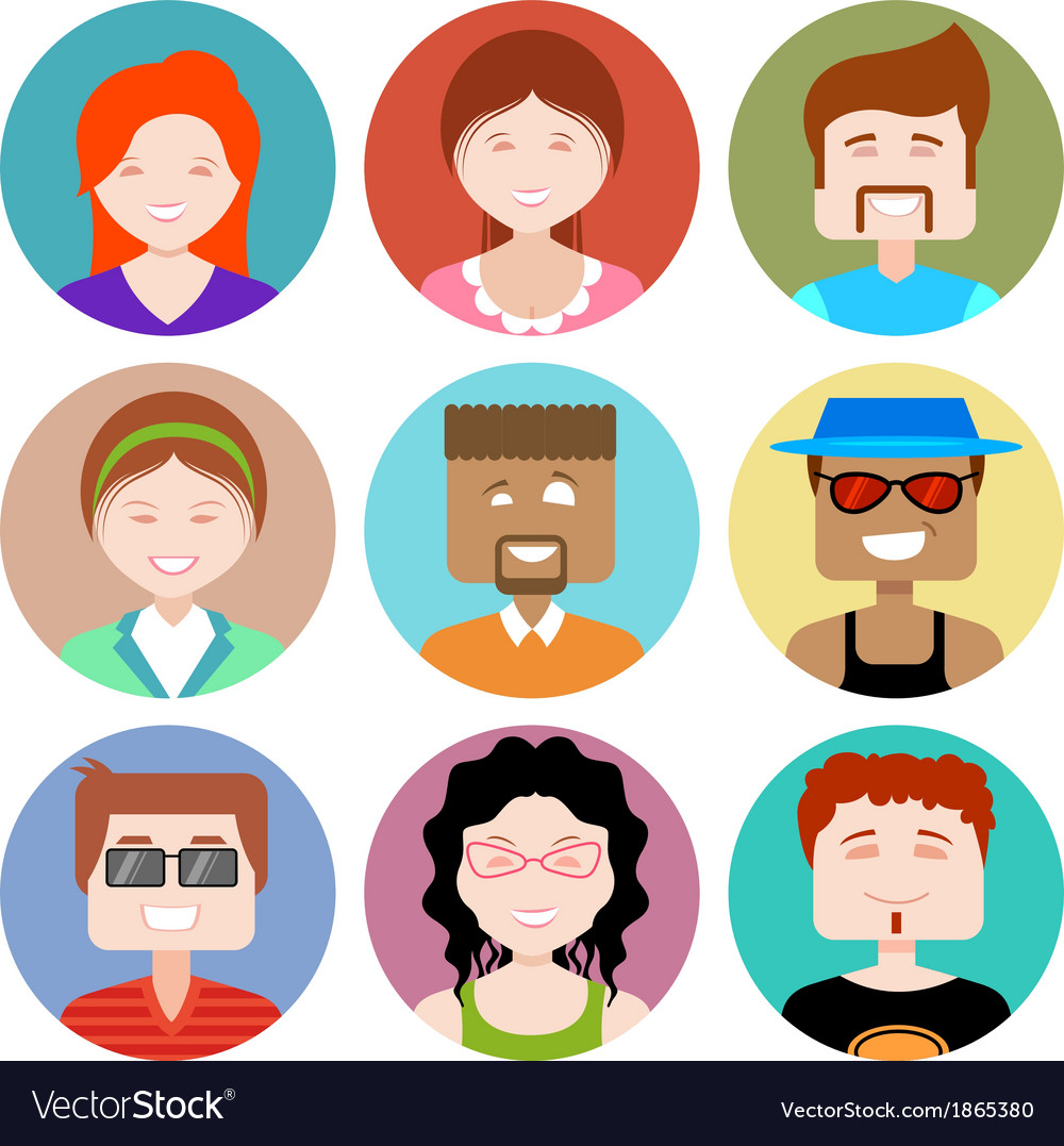 Flat design people icon Royalty Free Vector Image