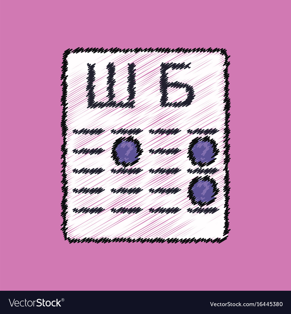 Flat shading style icon eye test with check mark