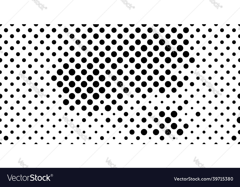 Halftone random circles dots pattern vector image Halftone random circles dots pattern