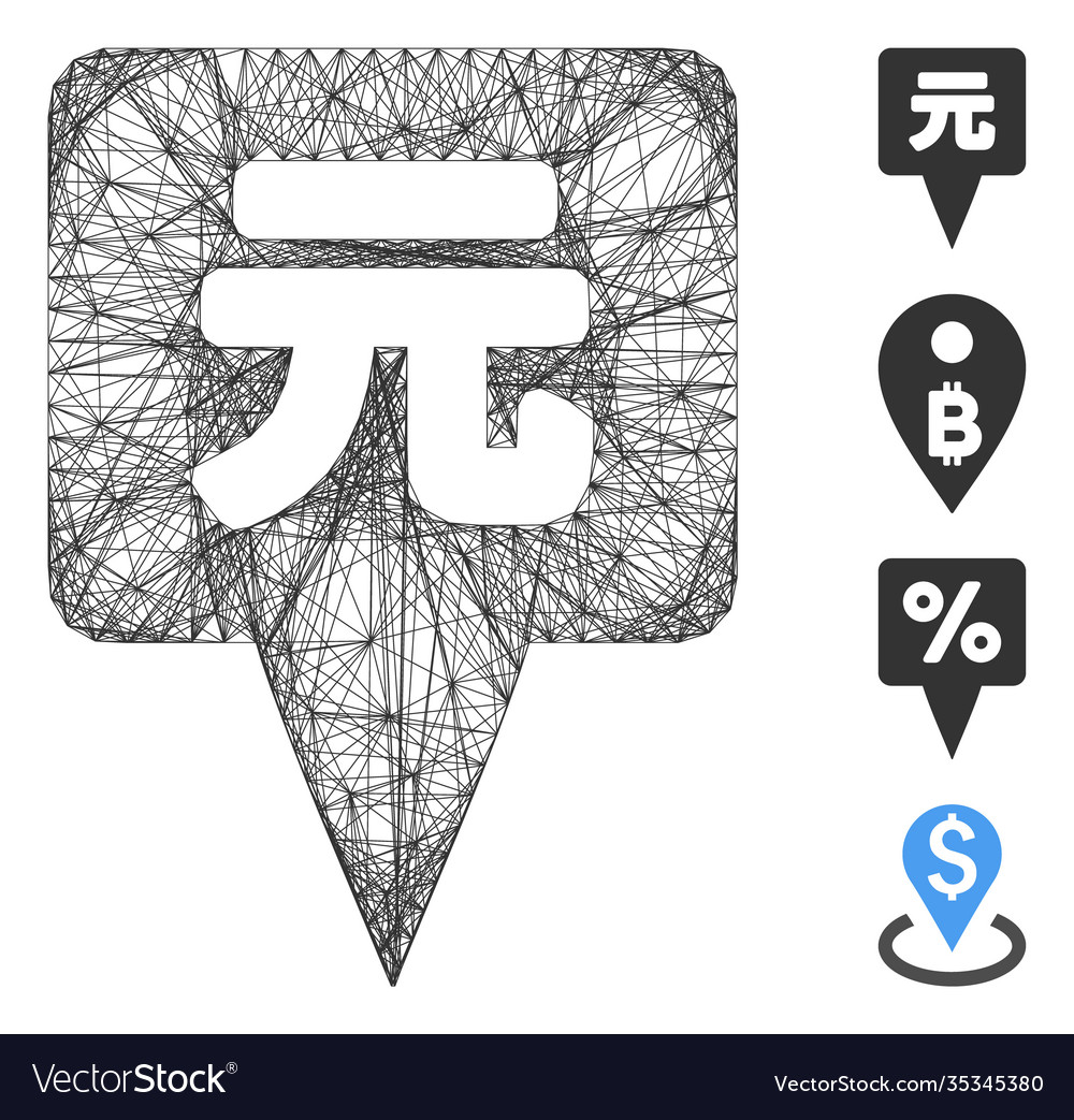 Netzwerk Yuan Kartenzeigernetz vector image Netzwerk Yuan Kartenzeigernetz