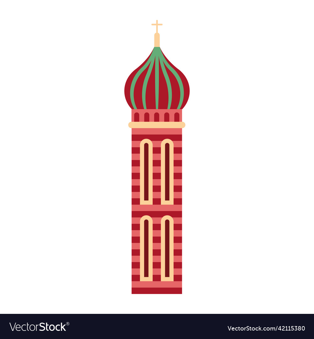 Russian church building facade Royalty Free Vector Image